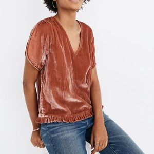 Host Pick 🛍️ Madewell Velvet Tulip-Sleeve Ruffle Top